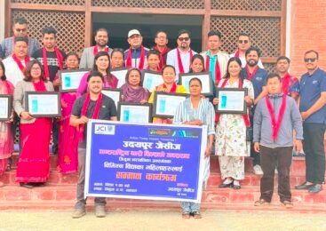 उदयपुर जेसीजले नारीहरूलाई गरे सम्मान